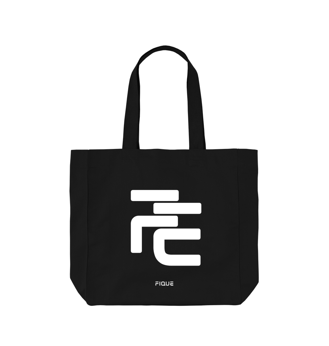 Collection of Black Fique Organic Cotton Bag in a gallery layout