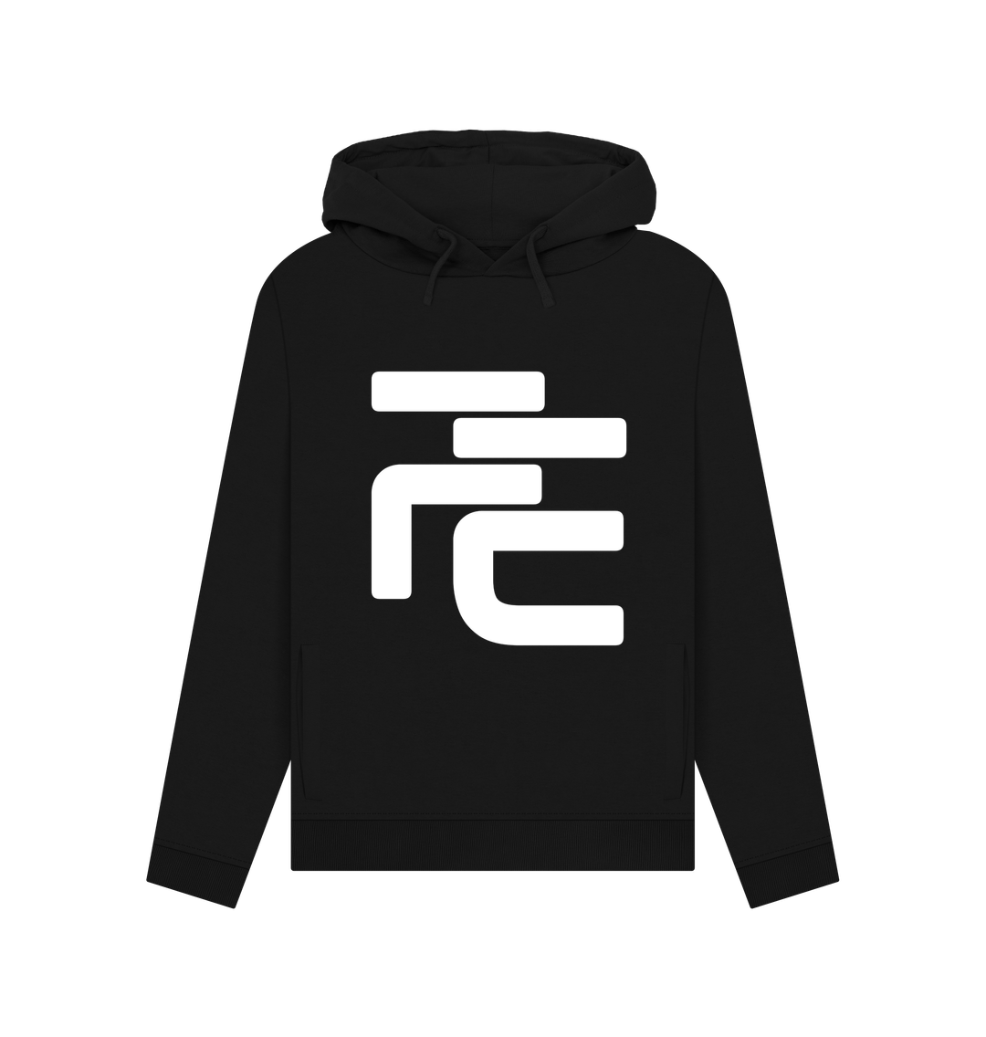 Black Organic Cotton Fique Supporter Hoodie