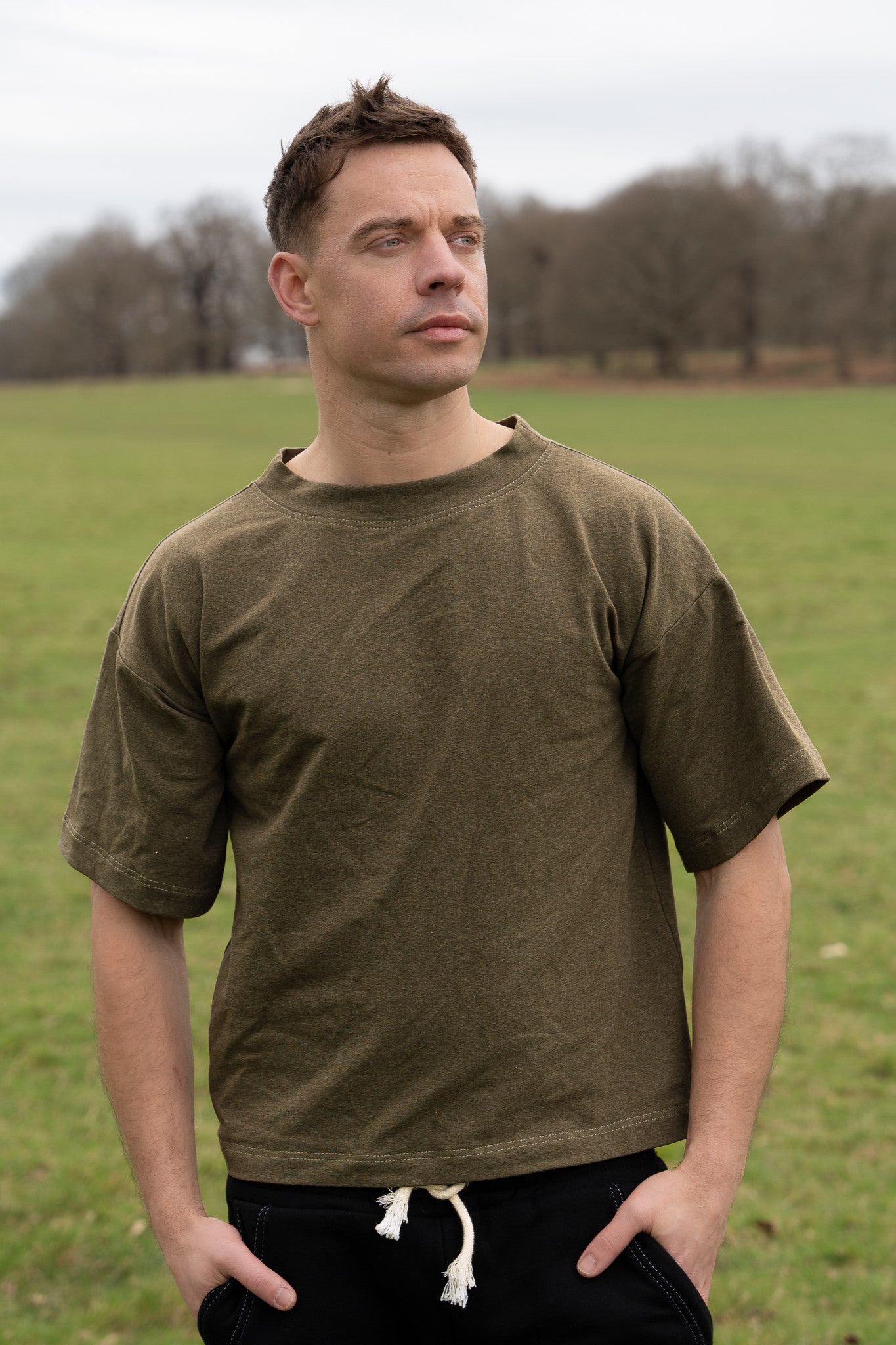 Collection of Khaki T-Shirt in a gallery layout