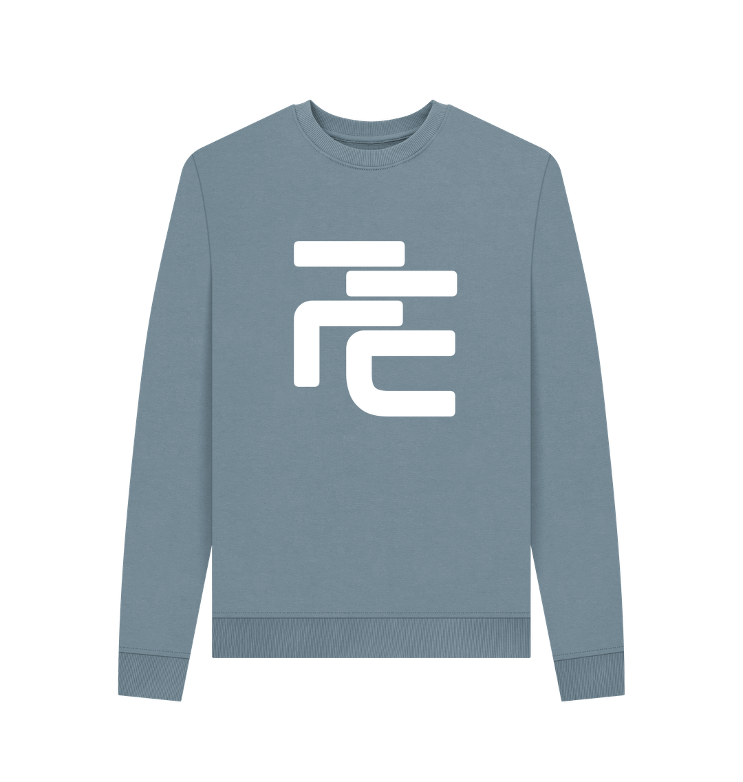 Collection of Stone Blue Fique Supporter Long Sleeve Sweatshirt in a gallery layout